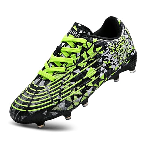 OKPHRA Kids Soccer Cleats Boys Girls Trainning Football Shoes for Little/Big Kid Outdoor Indoor Firm Ground Athletic Turf ...