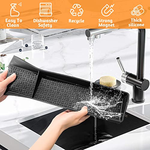 Foeacry 30 Inch Silicone Stove Top Shelf Magnetic for Kitchen Gadgets, Soft Flexible Strong Magnetic Heat Resistant Spice ...