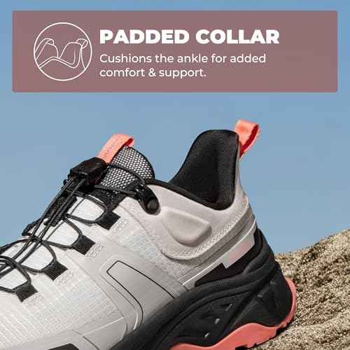 NORTIV 8 Women's Lightweight Hiking Shoes Quick Laces Outdoor Fashion Sneakers Gladiator