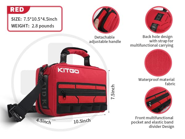 Large First Aid Kit，Molle System Detachable Multi-Purpose Emergency Medical Kit for Home, Car, Camping Outdoor Emergency.