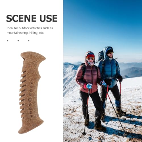 Kisangel Cork Trekking Pole Handle Replacement, Nonslip Walking Cane Cork Handle Hiking Pole Grip for Outdoor Ski Walking ...