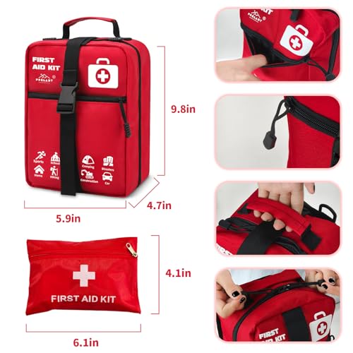 556 Piece Premium Large First Aid Kit, Survival Medical First Aid Bag – Labelled Compartments, Workplace Essential, Home &...