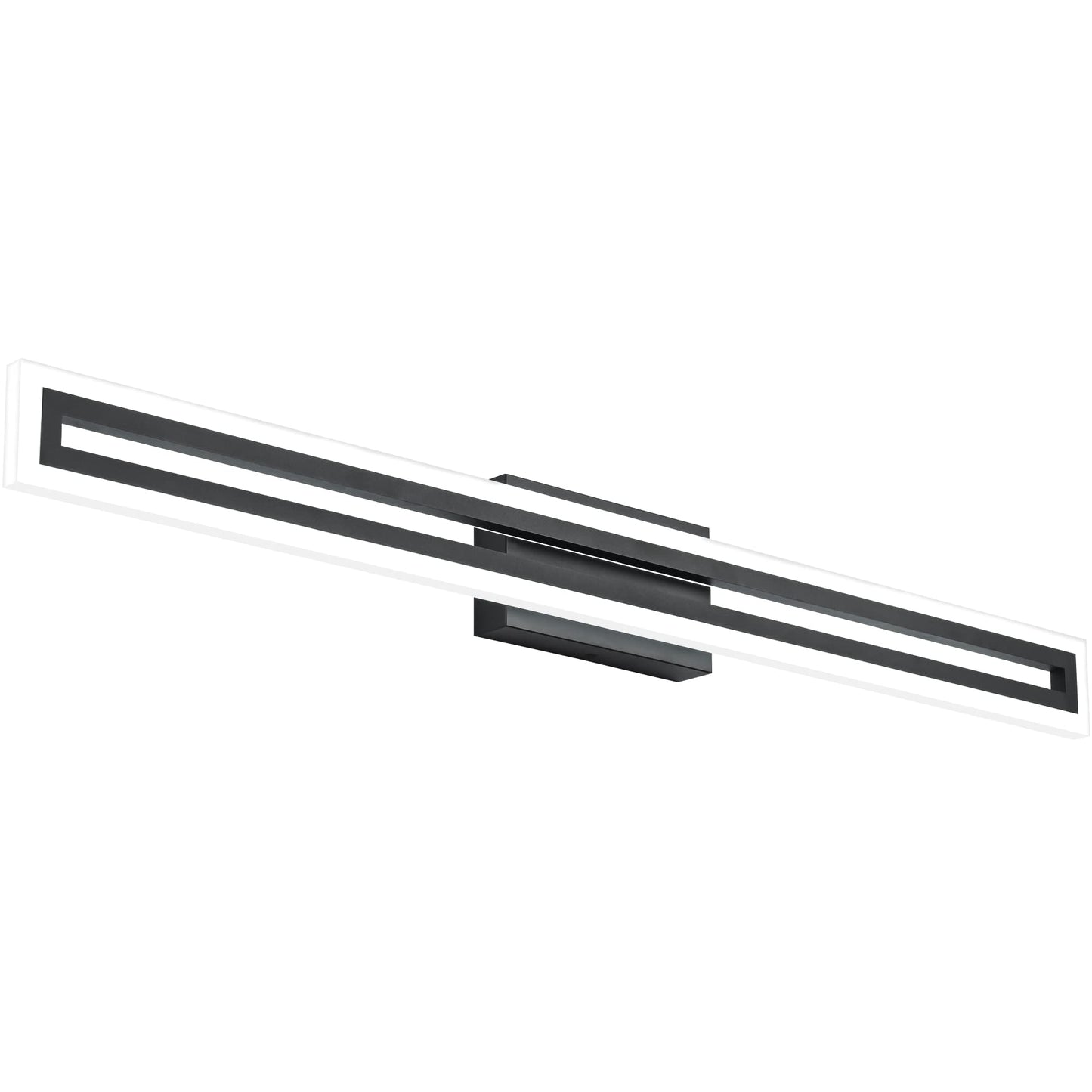 SOLFART Vanity Light Bathroom Light Fixtures Over Mirror Bathroom Vanity Light Fixtures Black Modern Light Fixture 6000K