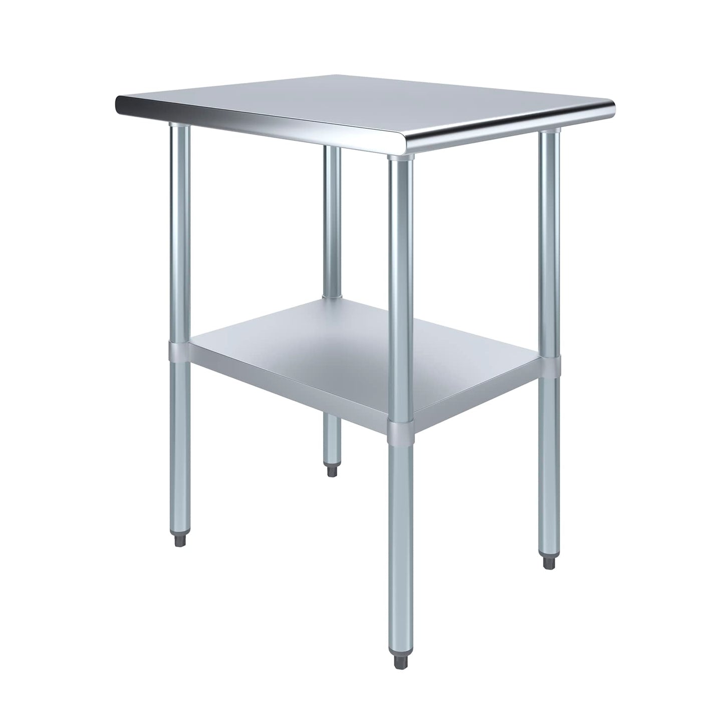 AmGood 30 in. x 24 in. Stainless Steel Work Table | Metal Kitchen Food Prep Table | NSF