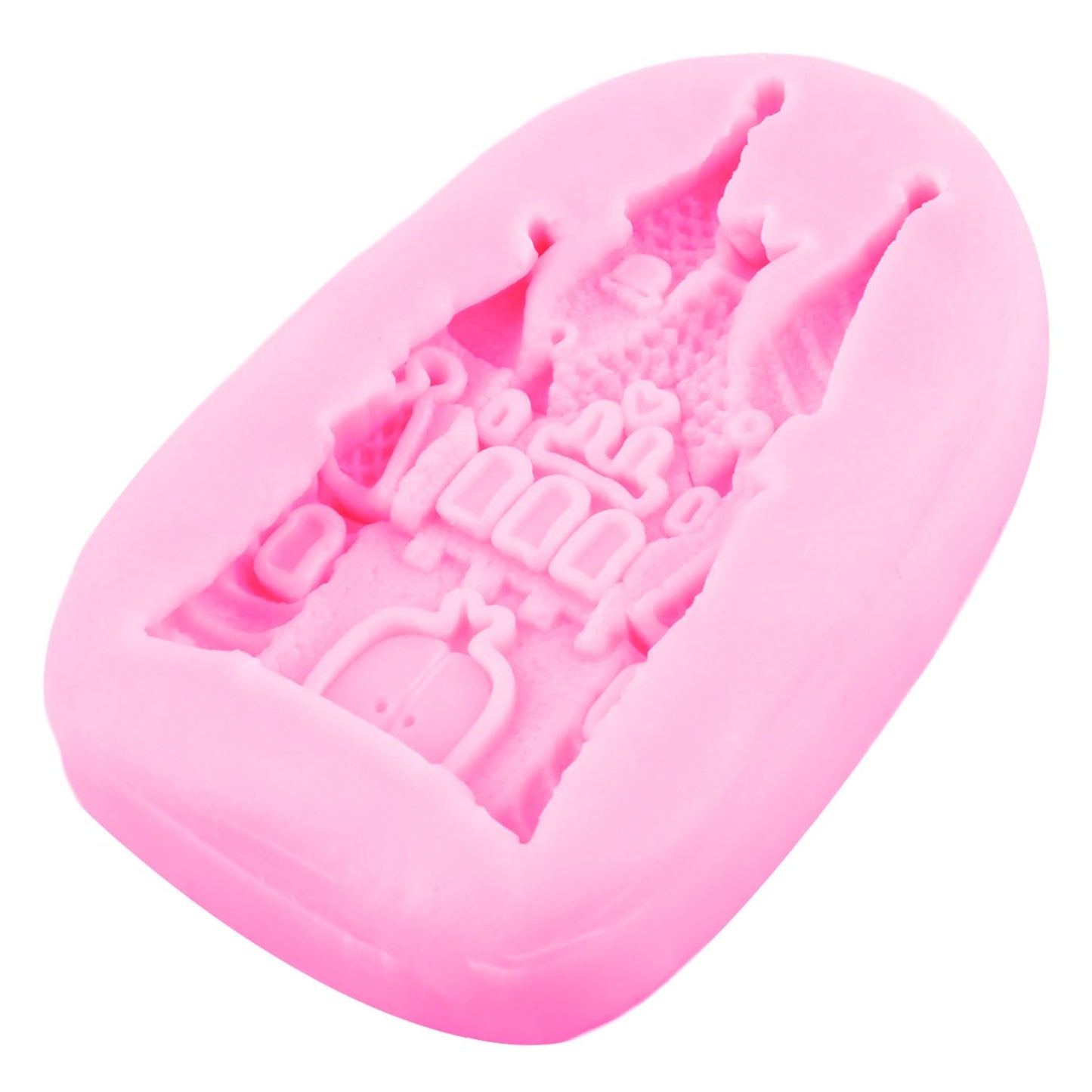 YIHUOMOLDS Fairytale Castle Silicone Fondant Molds For Cake Decorating Cupcake Topper Chocolate Candy Gum Paste Polymer Clay