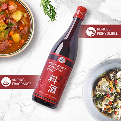 52USA Shaoxing Cooking Wine 21.64 Fl Oz, Missing Secret Ingredient Chinese Cooking Wine, Shaoxing Wine
