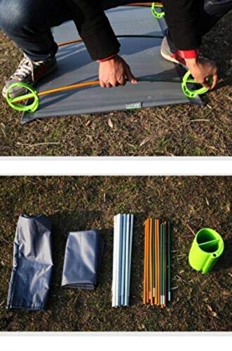 Aluminium Ultralight Folding Bed Portable Alloy Cots Camping Tent Bed Outdoor US