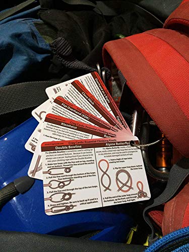 Crag Cards Rock Climbing Knots Pocket Guide: 19 Essential Belay, Rappel, Anchor, and Rescue Rope Knots for Rock Climbers