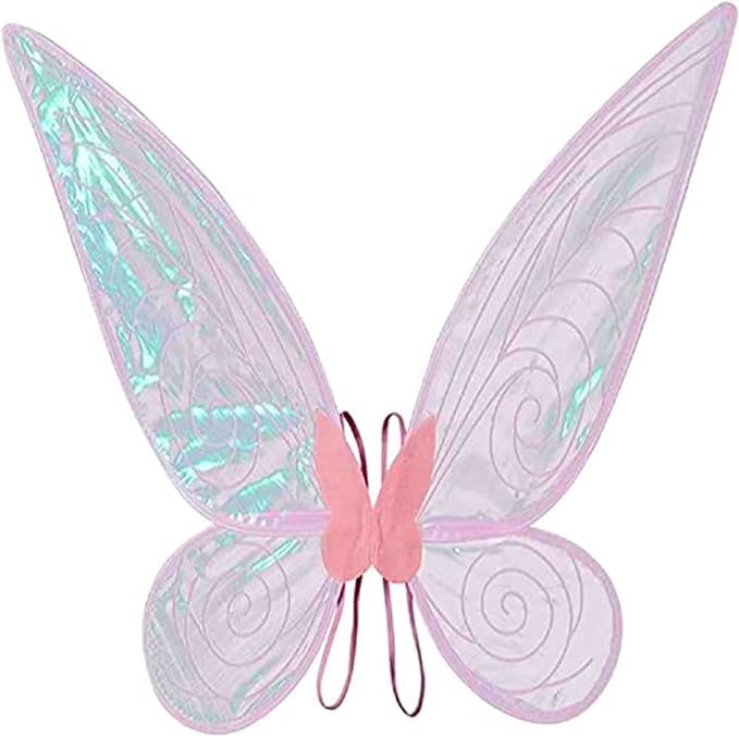 Oprtuisi Fairy Wings, Shiny Transparent Wings, Angel Wings Sutable for Halloween Costume Dress Up and Taking Beautiful Photos