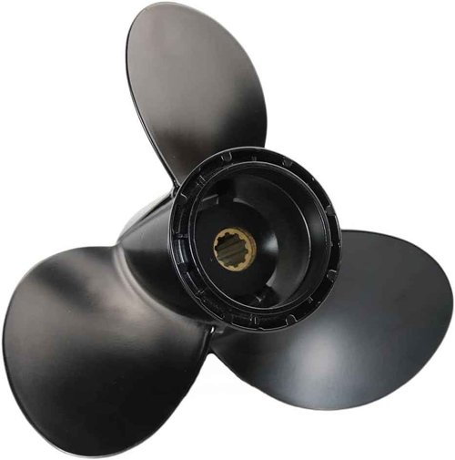 Boatman Boat Aluminum Propeller 10 1/4 x 13 fit Suzuki Outboard Engine DT20/25/30HP DF25HP,10 Spline Tooth