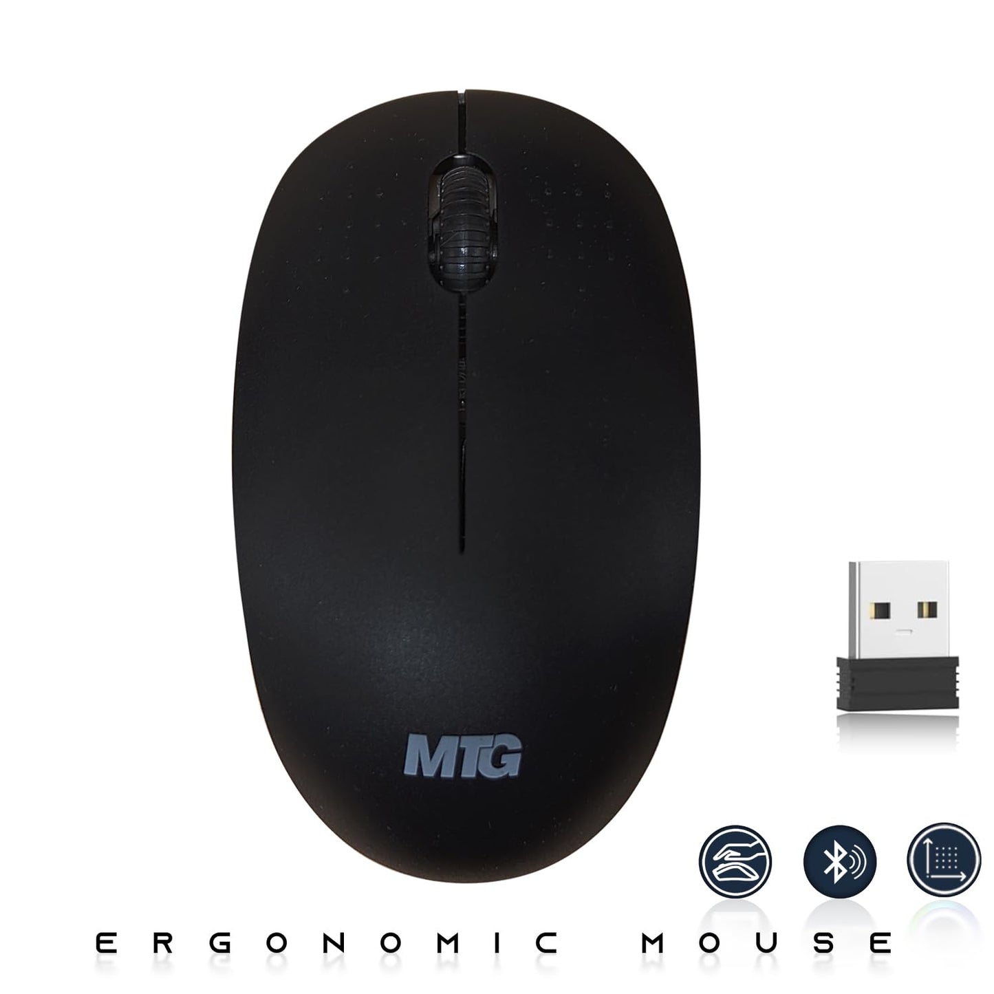 MTG 24" Curved Monitor Full HD 1080P Frameless Screen, HDMI DP USB Audio, Low Motion Blur, VESA Mount, Wireless Keyboard Mouse Combo, Computer Monitor for Gaming, Home and Office