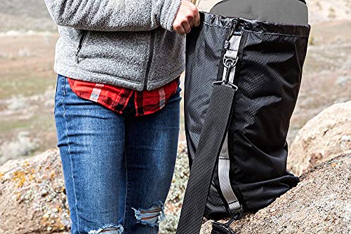 Mambe Extreme Weather Outdoor Blanket - Charcoal, Large - 100% Waterproof and Windproof, Soft Warm Polarfleece with Durabl...