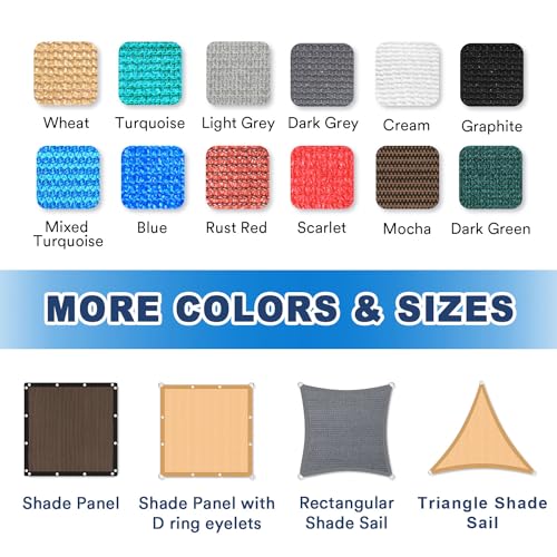 VICLLAX 90% Shade Fabric Sun Shade Cloth with Reinforced Grommets, Outdoor Sun Screen Fabric for Outdoor Patio Garden Perg...