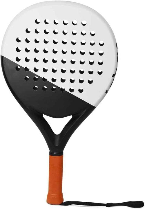 LAPAT Padel Racket with Cover Bag - Carbon Surface with EVA Memory Foam- Paddle Tennis Racquets Lightweight (White) POP Tennis
