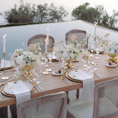 Gold Vases for Wedding Centerpieces, Set of 10 Metal Vase Small Table Centerpiece Flower Stands Wedding Arrangement for We...