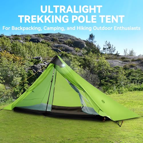 Ultralight Tent 3-Season Backpacking Tent 1 Person/2 Person Camping Tent, Outdoor Lightweight LanShan Camping Tent Shelte...