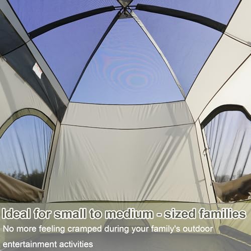Vidalido Tents，3-4 Person Camping Tent with Extended Vestibule，Weather Resistant Family Tents with Breathable Mesh Window...