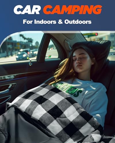 MEREZA Flannel Sleeping Bag for Adults Mens with Pillow, XL Cold Weather Sleeping Bag for 30 Degree 4 Season Camping Large...