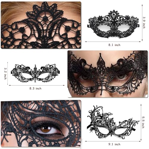 Masquerade Masks for Women Lace Venetian Halloween Eye Mask for Carnival Party Prom Ball
