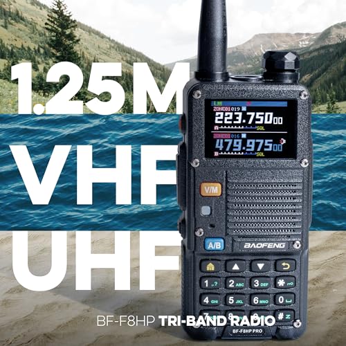 BAOFENG BF-F8HP PRO 10 W Tri-Band Two-Way Radio – UV-5R 7th Gen, 1000 Channels, GPS & NOAA Weather, Aviation/VHF/UHF/1.25 ...