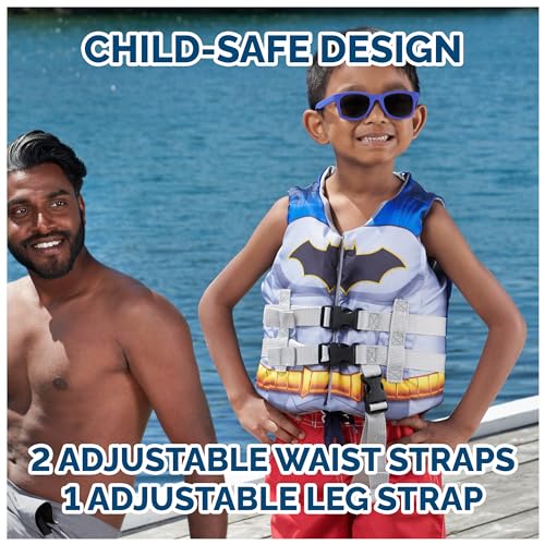 SwimWays DC Swim Trainer Life Jacket, US Coast Guard Approved Life Vest Kids Swim Vest, Pool Floats & Life Jackets for Kid...