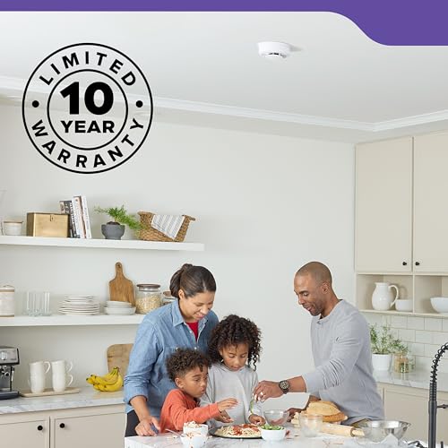 Kidde Smoke & Carbon Monoxide Detector for Home, 10-Year Battery Powered, Voice Alerts, 3-Pack