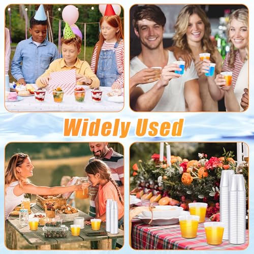 Enjamyo 500 Pack 1.5oz Plastic Shot Glasses,Mini Disposable Cups,Clear Plastic Shot Cups,Small Party Cups Tasting Cups for...
