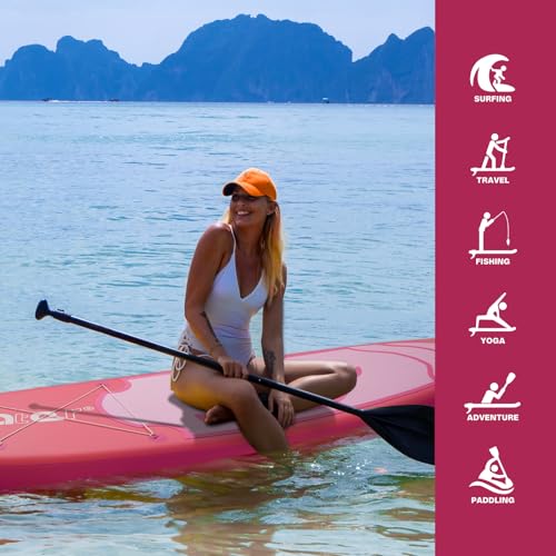 FunWater Inflatable Stand Up Paddle Board 10'6"/11"/11'6" Paddle Board for Adults & Youth, Paddleboards Inflatable with Pr...