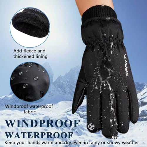 PROUDDEMON PD Winter Insulated Thermal Snow Ski Gloves Waterproof for Women Men, Windproof Gloves for Extreme Cold Weather...