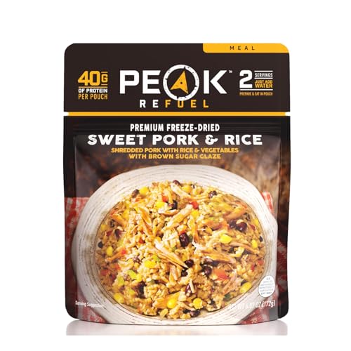 Peak Refuel Sweet Pork and Rice | Freeze Dried Hiking, Backpacking and Camping Meals | Amazing Taste | Real Meat | High-Pr...