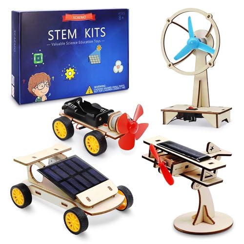 STEM Kits for Kids Ages 8-10-12-14, Stem Toys for Boys Age 8-12, Science Projects, Solar Car Building Kits, Activities Eng...