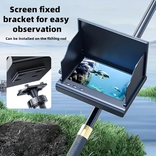 PwrZink Underwater Fishing Camera with 4.3 Inch IPS Screen, Waterproof 220°Ultra-Wide Infrared Night Vision Lens, 98ft Cab...