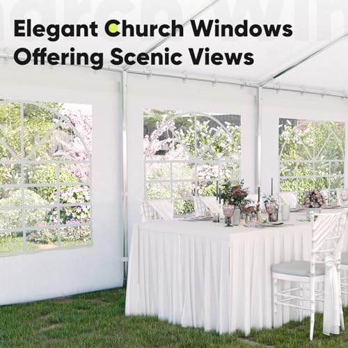 Quictent 20x50ft Heavy Duty Party Tent Outdoor Canopy Tent Carport Wedding Event Shelter BBQ Wedding Tents for Parties wit...