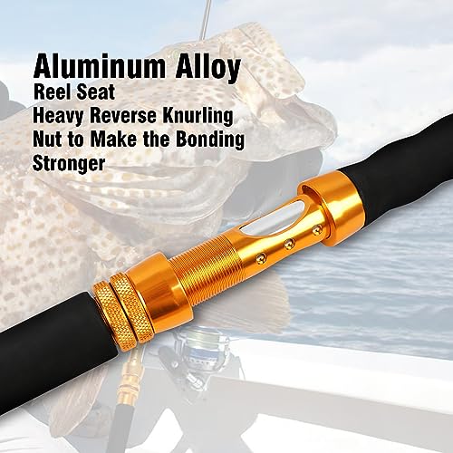 Fiblink Saltwater Jigging Spinning Rod 1-Piece Heavy Jig Fishing Rod (30-50 lb/50-80 lb/80-120 lb, 5 Feet 6 Inch)