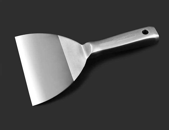 ROLLINGDOG 6 inch Putty Knife - 420 Stainless Steel Spackle Knife Drywall Knife One Piece Mirror Polished Blade for Scraping Paint, Taping