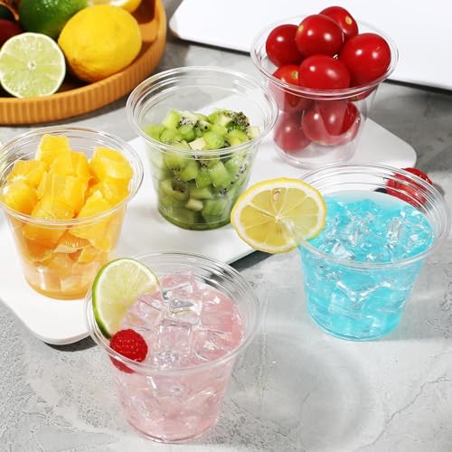 BYSNOW 250 Pack 9 oz Disposable Plastic Cups for Party, Plastic Wine Cups with Higher Heat Resistance (9oz 250pack)