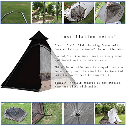 12'x10'x8'Dome Camping Tent 5-6 Person 4 Season Double Layers Waterproof Anti-UV Windproof Tents Family Outdoor Camping Te...