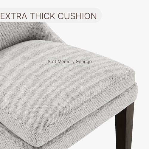 KISLOT Upholstered Dining Chairs Modern Sidechair Performance Fabric High Back Armlesschair for Diningroom Kitchen,Linen,Set of 4(2 Box)