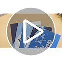 Ctosree 12 Pcs Bar Mitzvah Party Bundle Blue Photo Booth Props Jewish Centerpiece Party Decoration Birthday Celebration Wa...
