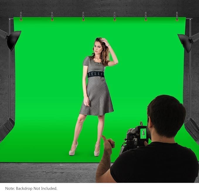 Neewer Photo Studio Backdrop Support System, 10ft/3m Wide 6.6ft/2m High Adjustable Background Stand with 4 Crossbars, 6 Backdrop Clamps, 2 Sandbags, and Carrying Bag for Portrait & Studio Photography