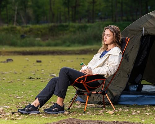 MARCHWAY Lightweight Folding High Back Camping Chair with Head Support, Stable Portable Compact for Outdoor Camp, Travel, ...
