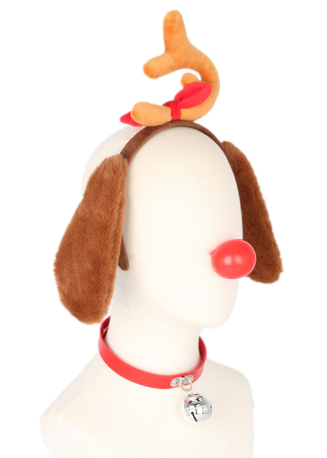 Topcosplay Unisex Christmas Reindeer Antlers Headband Deer Antlers Headband for Xmas Party Costume Accessory (Ears style-Brown antler)