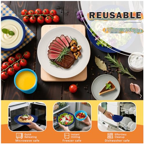 Perlapoc Wheat Straw Dinnerware Sets of 32, Unbreakable Plates and Bowls Sets Service for 8, Dinner Plate/Dessert Plate/Bo...