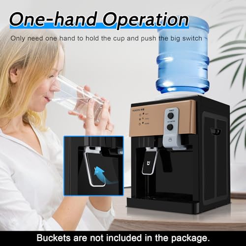 Top Loading Water Dispenser, 110V 575W Desktop Electric Water Dispenser Hot and Cold Water Cooler Efficient Cooling & Heat...