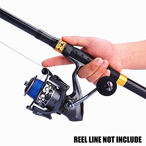 Sougayilang Telescopic Fishing Rod - 24 Ton Carbon Fiber Ultralight Fishing Pole with CNC Reel Seat, Portable Retractable ...