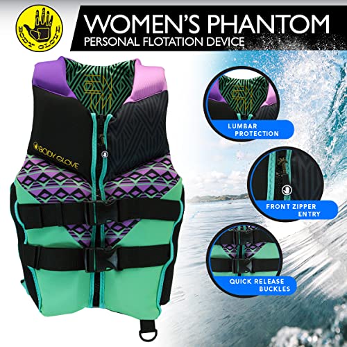 Body Glove Phantom Women's Life Jacket,Neoprene Life Vest, USCG and Transport Canada Approved, Great for Boating, Fishing,...