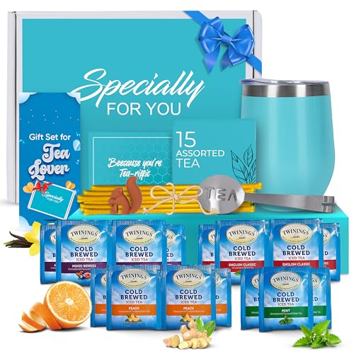 Refreshing Iced Tea Beverages - Fruit Flavored Tea in Peach, Berry, Mint, & Classic Brew - Convenient, Cool, Hydrating, an...