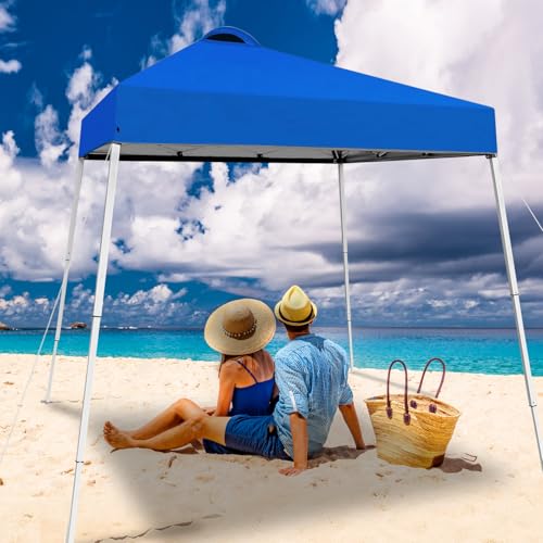 SAILARY 8x8 Top Pop Up Canopy Tent with Central Lock Design, Slant Legs, Backpack, Easy Outdoor Sun Shade for Events, Part...