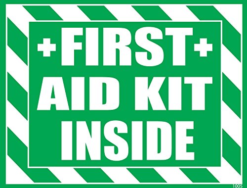 Wrapco First Aid Kit Inside Sticker, Decal, Self Adhesive Vinyl Sign For Trucks or Equipment