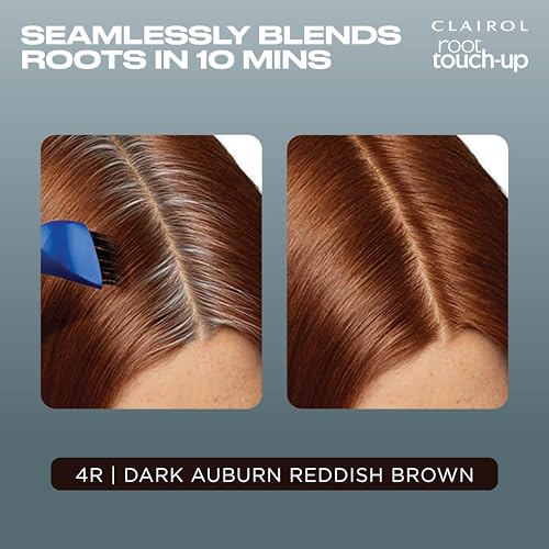 Clairol Root Touch-Up by Nice'n Easy Permanent Hair Dye, 4R Dark Auburn/Reddish Brown Hair Color, Pack of 2